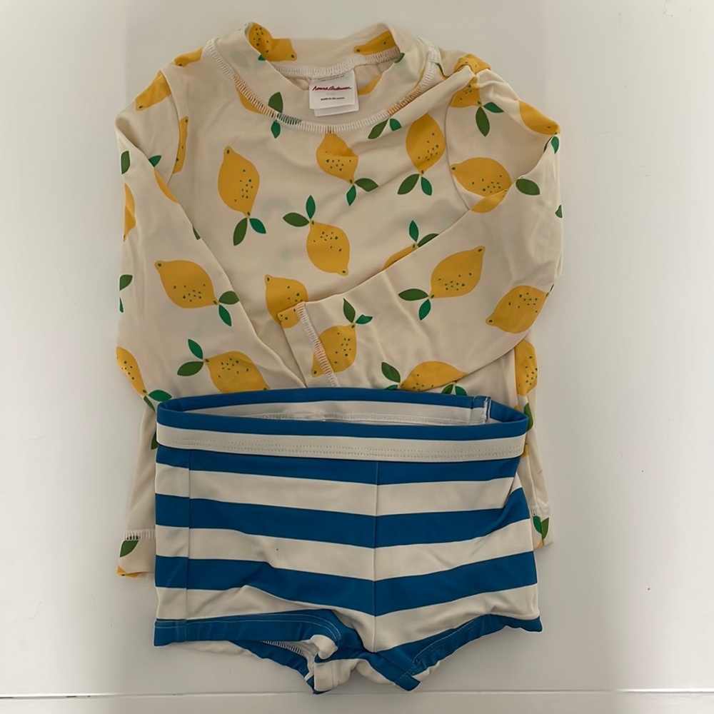 Hanna Andersson Swim Suit two piece size 3T
